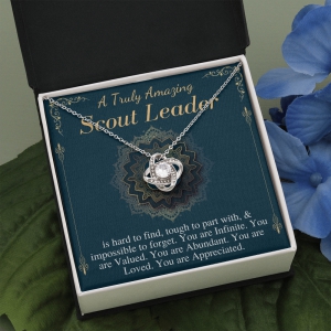 Scout Leader Gift Necklace, Girl Scout Leader Gift, Girl Scout Leader Appreciation, Scout Leader Thank You,Scout Leader Christmas Gift #0891-Standard Box