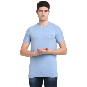 rodamo-men-blue-solid-round-neck-t-shirt