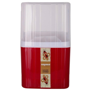 Nayasa Plastic Cutlery Stand, 1 Pieces, Red by Krishna Enterprises