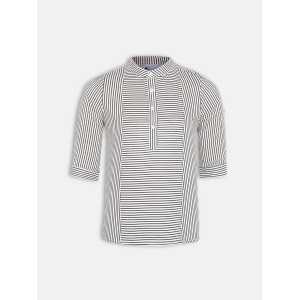 Oxolloxo Boys Grey and Black Striped Casual Shirt