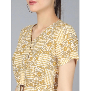 Stylish Printed Women Jumpsuit-XL / Yellow