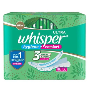 Whisper Ultra Hygiene XL+ Sanitary Napkin 7 Pads
