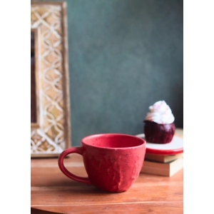 Red Textured Mug-Single