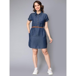 nuevosdamas-denim-solid-knee-length-womens-shirt-dress-blue-pack-of-1-none