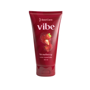 Bold Care Vibe - Strawberry Flavor - Personal Lubricant and Massage Gel, For Smoother, More Pleasurable Sex with No Harmful Chemicals - 50ml