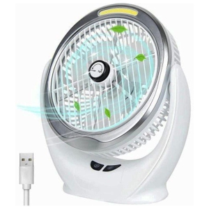 GEEO Wind Powered Cooling USB Rechargeable and Light Desktop Fan - Multi Color