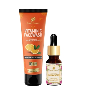 Regal Essence  Vitamin C Face Wash & Sandalwood Essential Oil For Skin & Face (COMBO PACK)