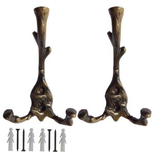 Metal Wall Hooks-Brass Antique / 2