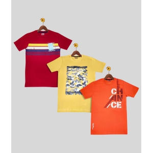 Supersquad - Multicolor Cotton Boy's T-Shirt ( Pack of 3 ) - None