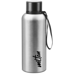 Milton Aura 750 Thermosteel Bottle, 750 ml, Silver | 24 Hours Hot and Cold | Easy to Carry | Rust Proof | Leak Proof | Tea | Coffee | Office| Gym | Home | Kitchen | Hiking | Trekking | Trave