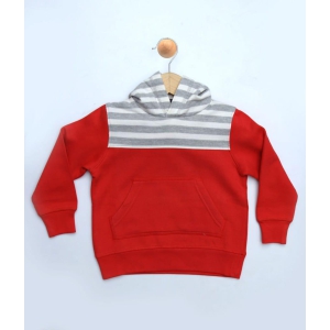 BOYS  RED HOODED SWEAT SHIRT