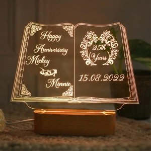 Personalized 3D Illusion LED Lamp for Couple (Book Design)