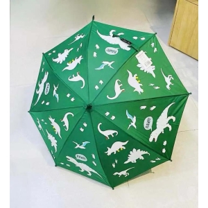 Magical Color-Changing Umbrella for Kids: Green Dinosaur (Design May Vary)