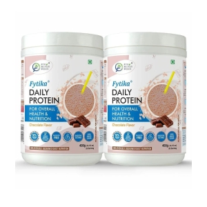 FYTIKA Daily Protein powder Chocolate flavour- 2x400G, (Pack of 2)