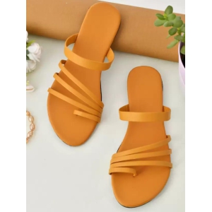 Women Yellow Flats Sandal