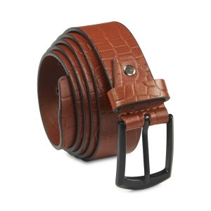 Men''s Genuine Leather Casual Belt - Tan-38