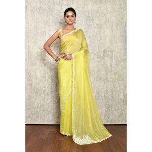 Yellow Silk Saree