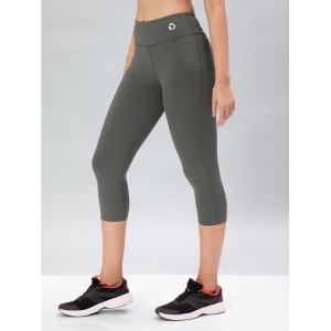 Technosport Grey Polyester Solid Tights - Single - None