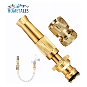 HOMETALES Brass Adjustable Nozzel Water Spary Gun ( Pack Of 1)