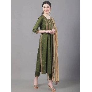 Trending Green Rayon Kurti Set For Women-LARGE