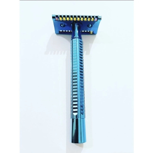 Romer-7 Kromatik Blue Hybrid De Safety Razor + SS Blade Safety Razor 1 Blade 1