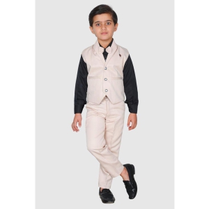 Fourfolds - Cream Cotton Blend Boys Shirt & Pants ( Pack of 1 ) - None