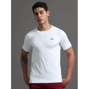 JILZ Polyester Regular Fit Printed Half Sleeves Mens T-Shirt - White ( Pack of 1 ) - None