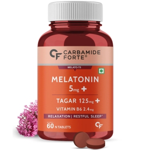 Carbamide Forte Melatonin 5mg with Tagara 125mg Sleeping Aid Pills – 60 Tablets