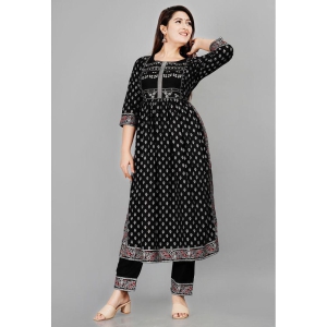 SIPET - Black Nayra Rayon Womens Stitched Salwar Suit ( Pack of 1 ) - None