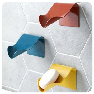 Wall Mounted Self Adhesive Soap Holder-RED @2 PIECES