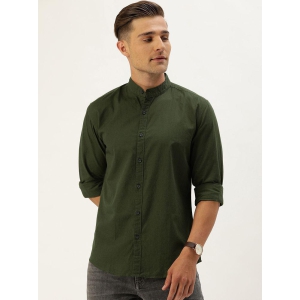 IVOC - Olive 100% Cotton Slim Fit Men's Casual Shirt ( Pack of 1 ) - None