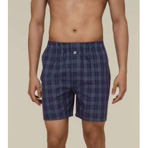 Checkmate Combed Cotton Boxer Shorts Storm Blue XXL