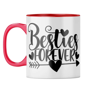 Besties Forever Coffee Mug-Red