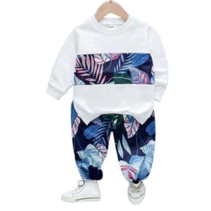 4JSTAR Boys Cotton full Sleeves Printed Sweatshirt and Pant Set in Multi Color