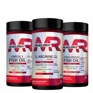 MuscleRich (Combo) Buy Any 3 Items-L-Arginine + Omega-3 Fish Oil & ZMA