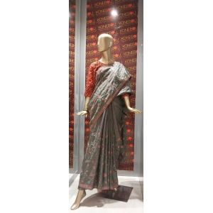 Embroidery Saree-FS / GREY