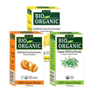 indus-valley-bio-organic-lemon-peel-neem-orange-peel-powder-combo-set-of-3-300-g