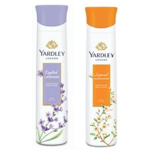 Yardley London English Lavender and Sandalwood Deodorant Spray - For Women  (150 ml each, Pack of 2)