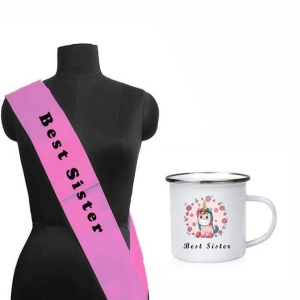 Achchha Gift Steel Coffee Mug with Sash for Little Girls, Kids, Rakshabandhan Gift, Rakhi Gift for Sister