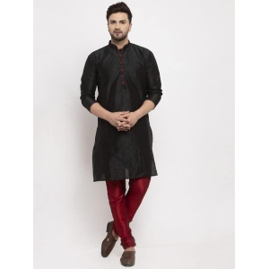 Banity Bey Men's Dupion Silk Regular Fit Kurta Pajama Set | Mens Kurta Pyjama Set  for Men