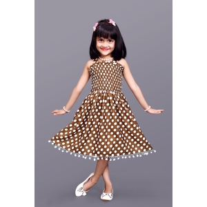 Kids Girls Knee Length Polka Dot Design Casual Fit & Flare  Dress-2 - 3 Year