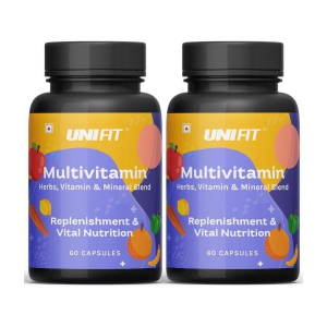 Unifit  60 Multivitamin Capsules for Daily Energetic Body, Stamina and Immunity  60 no.s Multivitamins Capsule Pack of 2