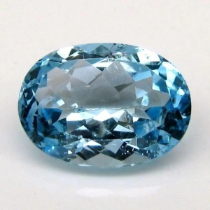 CERTIFIED 7.09Ct Natural Blue TOPAZ Oval Faceted Clear Gemstone