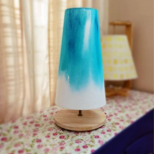 Cone Table Lamp -Teal Ombre Lamp Shade