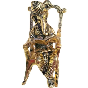 TISYAA - Brass Lord Ganesha Idol ( 15 cm )