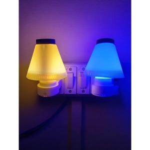 Elecsera Led Night Umbrella Shape Hanging Lights Pack of 2 Night Lamp (6.5 cm, Multicolor)