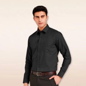 Black Satin Formal Shirt-M-40