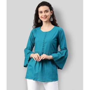 yash-gallery-blue-cotton-womens-empire-top-pack-of-1-xl