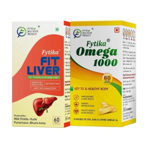 Fytika Fit Liver- 60 Tabs + Omega 1000- 60 Caps, Combo (Pack of 2)