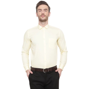 SREY - 100% Cotton Regular Fit Yellow Men's Formal Shirt ( Pack of 1 ) - None